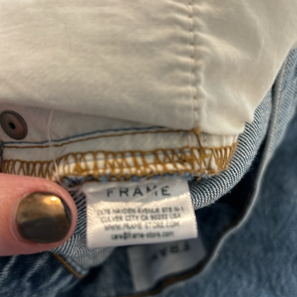 Frame High Rise Straight Leg Jeans Size 24 - Picture 5 of 13